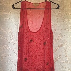 Anthropologie Sequin Top